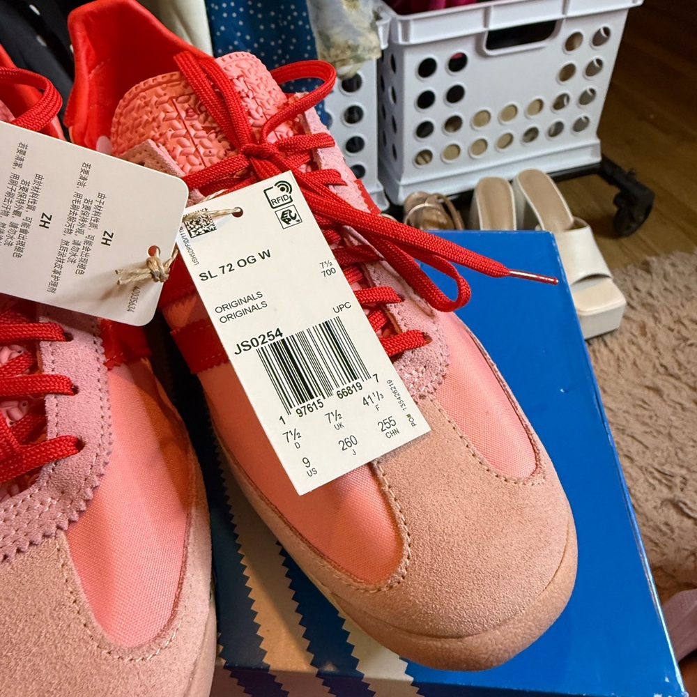 Adidas Originals Pink and Red Sneakers